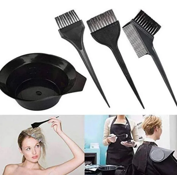 3 Pcs PVC Salon Hair Coloring Dyeing Kit Color Dye Brush Comb Mixing Bowl Tint Bleach | 540