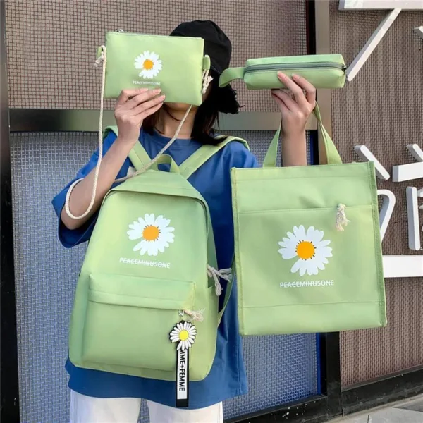 4 in 1 Trending bag for girls college University bag for girls Bagpack for girls Korean style Woman | 360