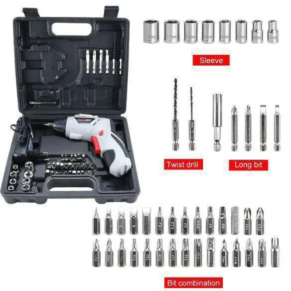 45 Cordless Electric Screwdriver Rechargeable Screwdriver Handle LED Torch Power Tools Electric Scre | 1389