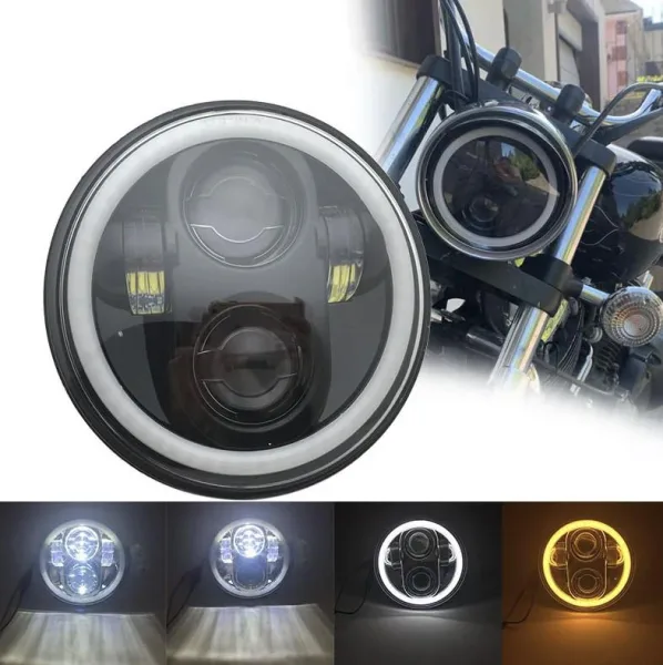 5.75Inch Motorcycle Projector Led Headlight 5.75" H4 Angel For H-arley Bick Three-wheel | 1483