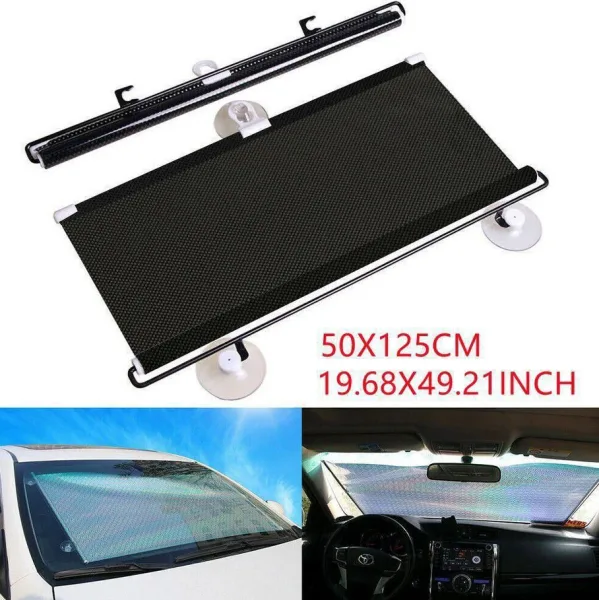 50*125cm Car Window Sunshade Window Film Curtain Windshield Sunshade Protector Solar Car Front Wind | 680
