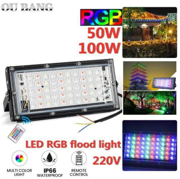 50W LED Light RGB FLOOD Light 220v | 1289