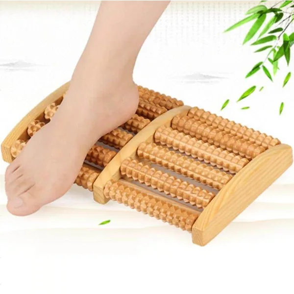 6 Raw Foot Dual Foot Massager Roller / 6 Row Massager /Relax & Relieve Foot Pain, Plantar Fasciitis, | 1706