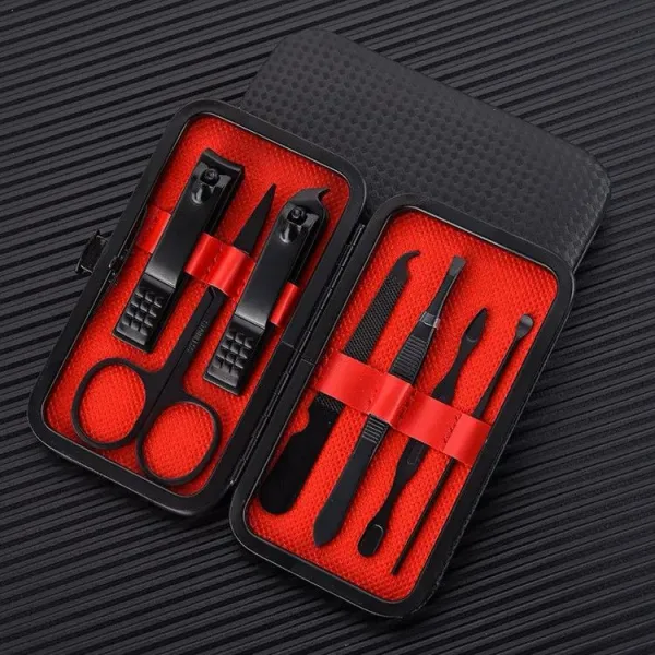 7 in 1 Pcs Manicure And Pedicure Set Black Clr | 1072