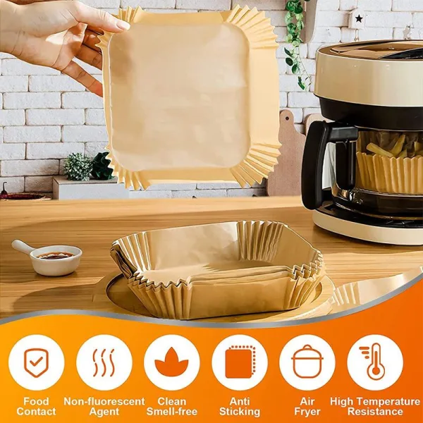 Air fryer Baking Paper for Barbecue Plate Round Oven Pan Pad 16/20cm AirFryer Oil-Proof Disposable P | 31587