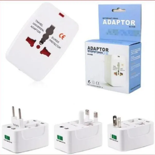 All in One Universal International Plug Adapter World Travel AC Power Charger Adaptor with AU US UK | 1084