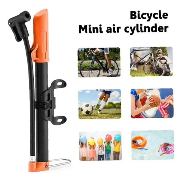 Bike Pump Mini Portable Alloy Pump Tire Air Inflator Bike Floor Pump Hand Foot Activated Bicycle Pum | 77496