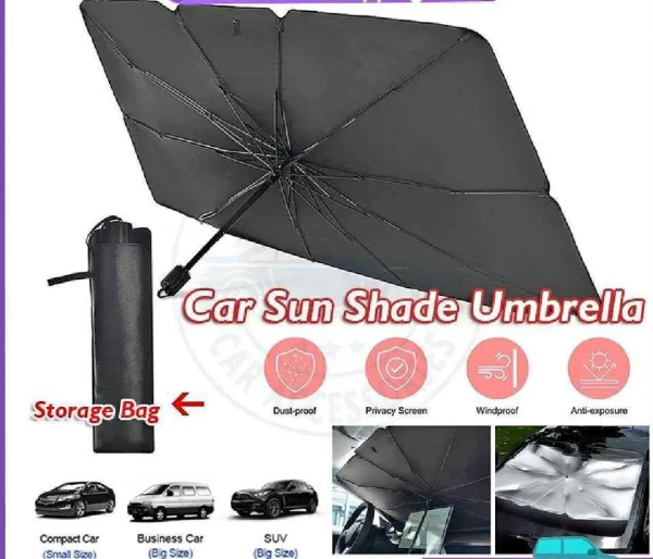 Car Sun Shade Windshield Cover Umbrella Windshield Sun Shade for Car Front Window Sun Protection & H | 679