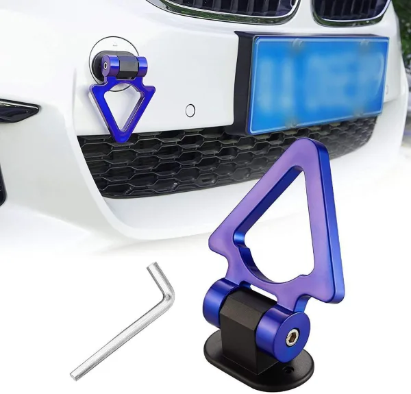 Car Tow Hook Universal Triangle Decorative Racing Style Trailer Hook Sticker Rear Tow Strap Tow Hook | 1608