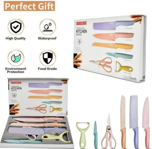 Corrugated 6pcs Kitchen Knife Set | 1291