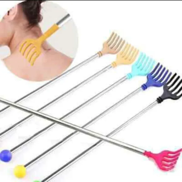 Crafts Collection Store Plastic Non slip Handle Manual Back Scratcher Massager With Steel , Multicol | 375