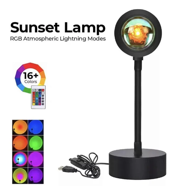 Creative Sunset Projection Lamp – Adjustable Floor & Table Lamp for Bedroom and Living Room Decor | 67199