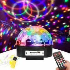 Crystal Magic Ball LED Light USB And Bluetooth Pendrive Remote For Disco Party, Stage Lighting RGB | 1080