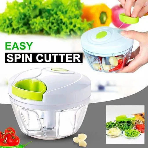 Easy Vegetable Chopper Onion Garlic Fruits Meat Speedy Spin Cutter Manual Hand Shredder Grinder Mixe | 465