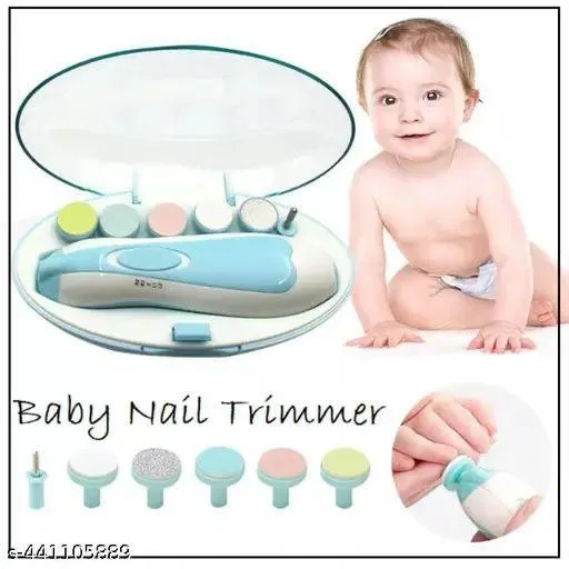 Electric Baby Nail File (Blue with Carry Case and 5 Spare Files) for Newborn Nails | 756