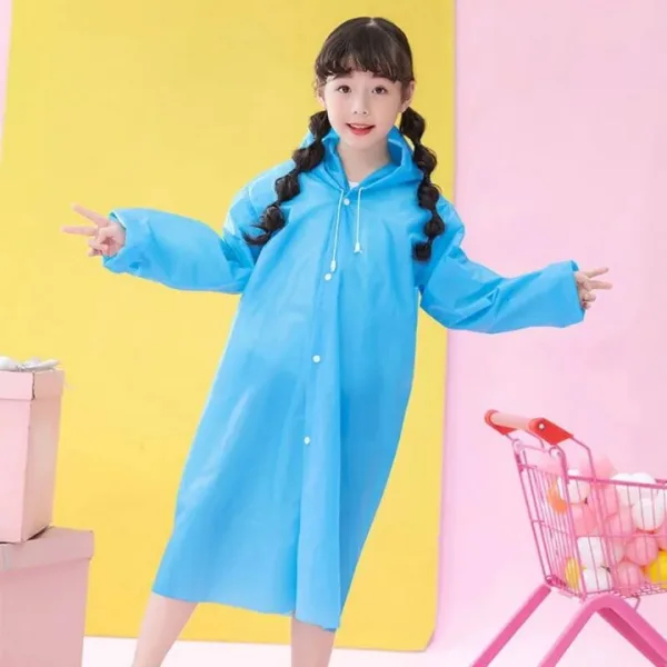Eva New Fashion Children Raincoat Waterproof Thickened Rain Coat Reusable Transparent Rain Jacket Cl | 65635