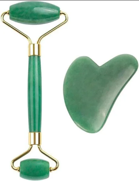 Facial Rollers Face Lifting Tool Massager Rose Quartz Roller Slimming Facial Massage Roller -H Green | 56866
