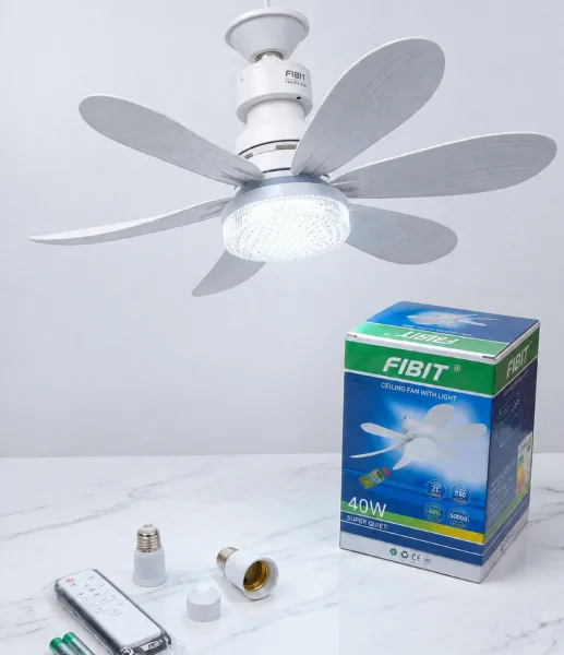 FIBIT 2-in-1 Smart Ceiling Fan with LED Light & Remote Control (40W) | 34196