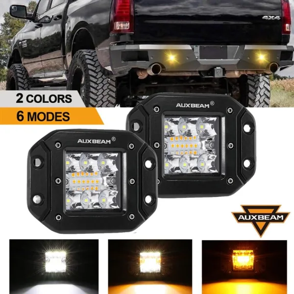 Flush Mount Work Light Led Spot Flood Light Bar Aluminum Bright Beam Fog Lamp for Jeep 4x4 Off Road | 1486