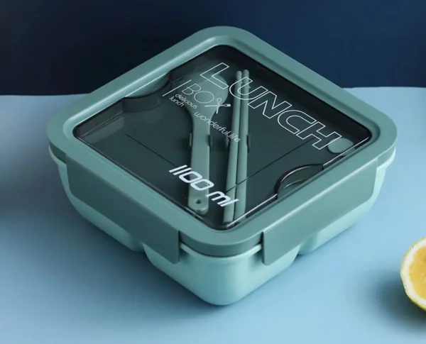 Food Container Smooth Surface 2 Compartment Meal Storage Box | 1526
