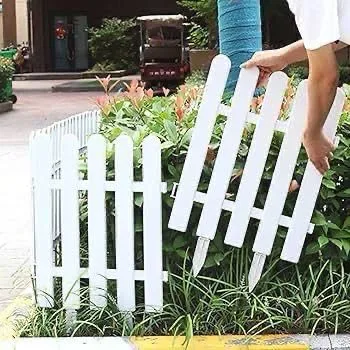 Garden Fence Decorative Fences Rail Picket Fencing for Flowerbeds Flowers White Plastic Delivery 430 | 305