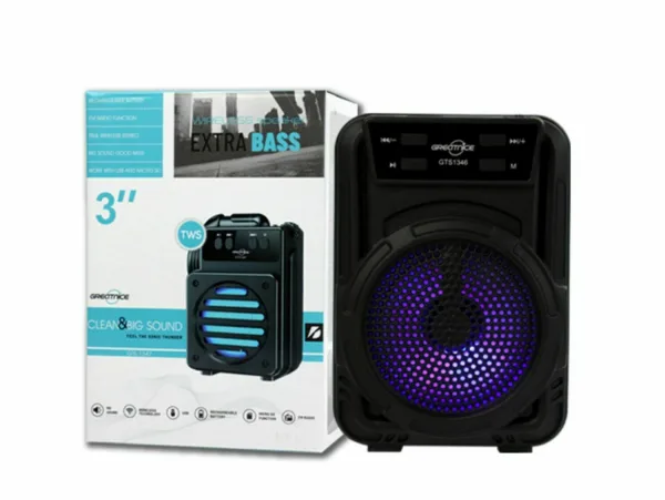 Greatnice 3" inch Super Bass Portable Splash Proof Wireless Bluetooth Speaker GTS-1345 with TF Card | 1720