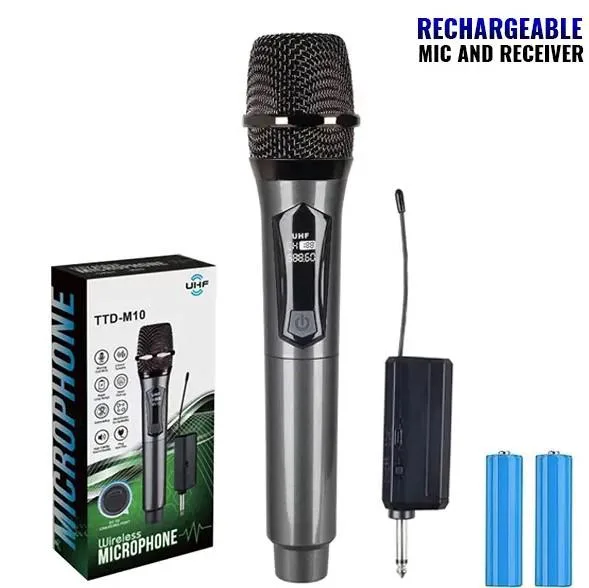 high Quality UHF TTD-M10 Single Wireless Rechargeable Microphone | 378