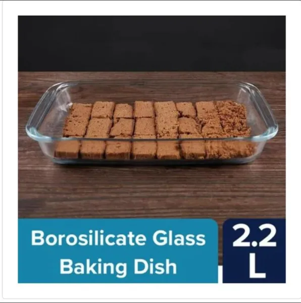 Home Glass Rectangular Borosilicate Baking Dish - Microwave Safe 2.2L l | 1459