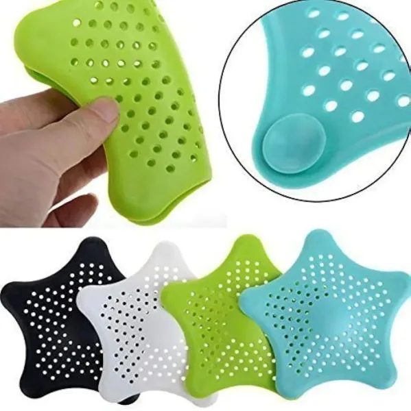 hower Drain Hair Catcher Dfinego Drain Cover for Shower Silicone Hair Stopper with Suction Cup, Suit | 1569
