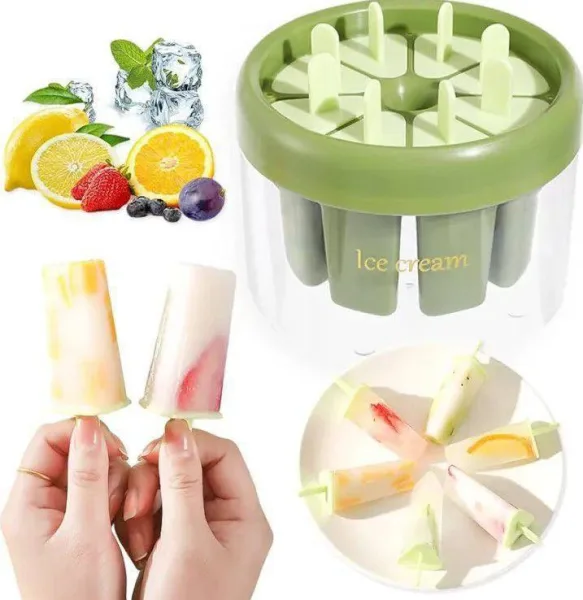 Ice Cream Molds Reusable Popsicle Mold Set 8 Pieces Homemade | 820