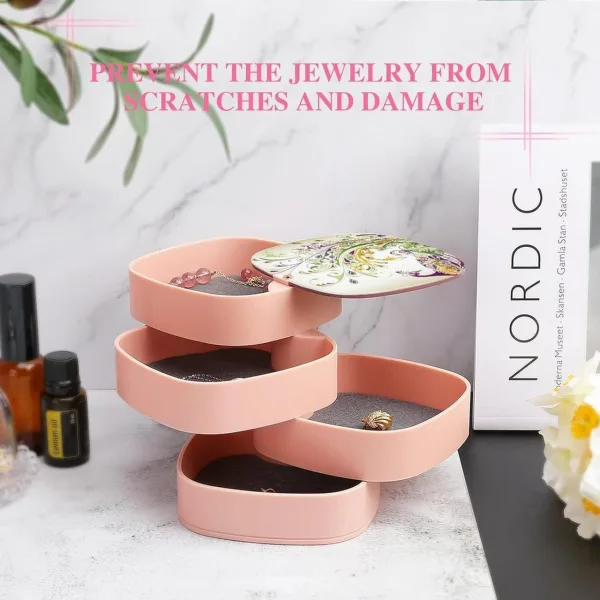Jewelry Organizer Rotating Jewelry Case Pendant Organizer Storage Holder Boxes | 553