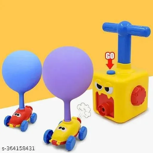 Kids Balloon Powered Car Set Creative Cartoon Aerodynamic Car Balloon Racer Toy Power Balloon Car Ae | 145