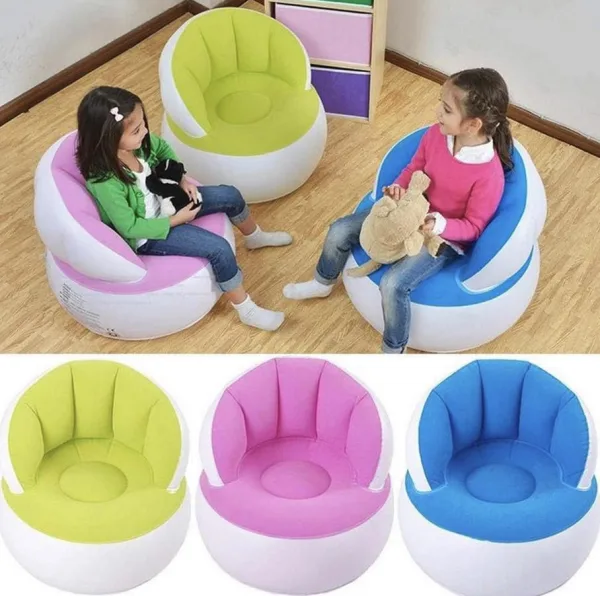 Kids inflatable sofa chair with backrest & Foot Air Pump with Hose | 808