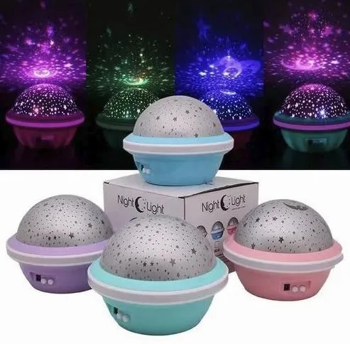 LED Laser Projector Light Decor Lamp Vintage Cover Bulb UFO Shaped Star USB Bedroom Guard Lamp Pend | 700