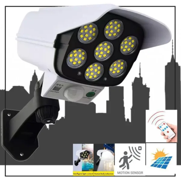 LED Solar Light Motion Sensor Security Dummy Camera Lights 3 Modes Wall Lamp ( 11514) (C1327) | 1278