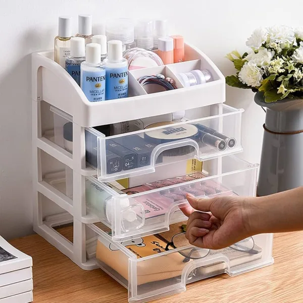 Makeup Organizer with 1 Drawer Storage Unit | Large Capacity Clear Display case for Jewelry, Cosmeti | 1425