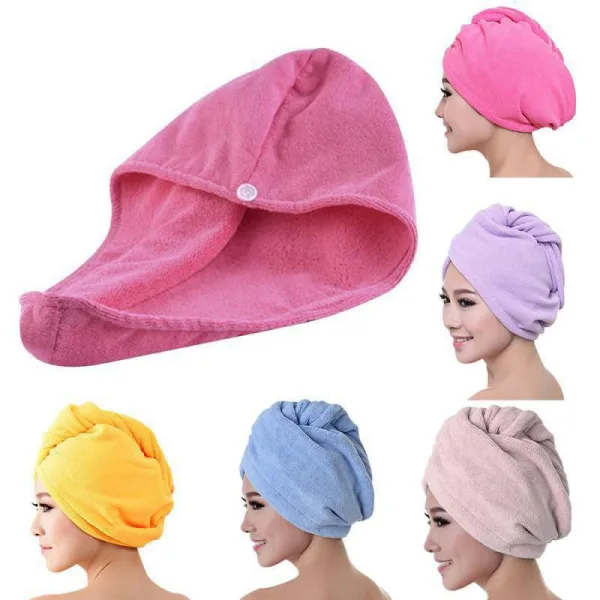 Microfiber Fast Dry Bathing Towel Cap Women Shower Caps Hair Magic Drying Bathing Towel Cap Wrap Hat | 144