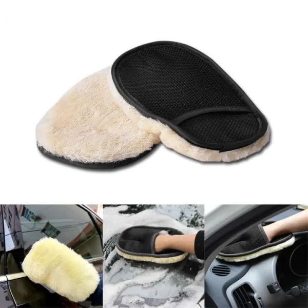 Microfiber Wool Soft Car Washing Gloves Cleaning Brush Car Wash Care Tools Motorcycle Washer Care Pr | 69874
