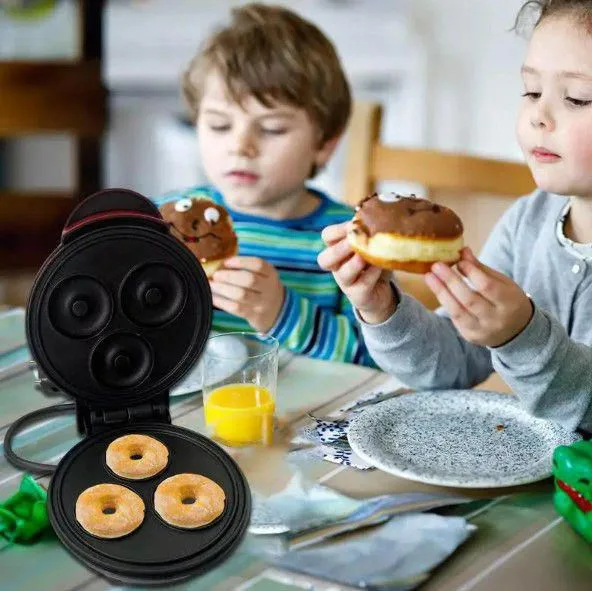 Mini Donut Maker Machine Non-stick Doughnut Device With 3 Holes Snack Desserts Maker Tool Double Sid | 802