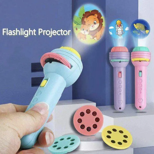 Mini Flashlight Slide Projector Toy For Kids Projector Torch With With Image Reels | 1621