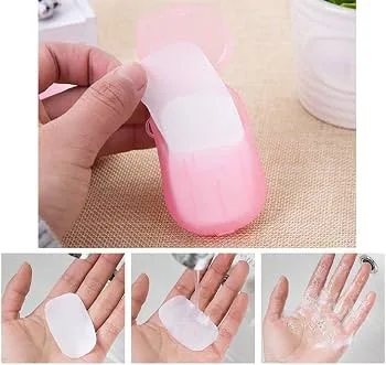 Mini Portable Travel Soap Paper Sheets Disposable Soap Sheets Portable Hand Washing Bath for Home Ou | 41993