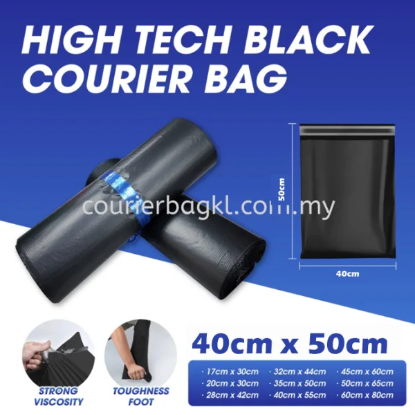 COURIER BAG 40 X 50 BLACK 100 PCS PACK