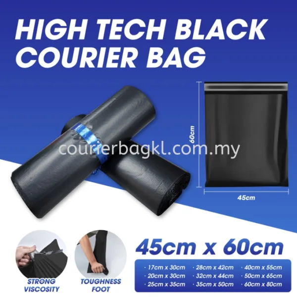 COURIER BAG 45 X 60 BLACK 100 PCS PACK