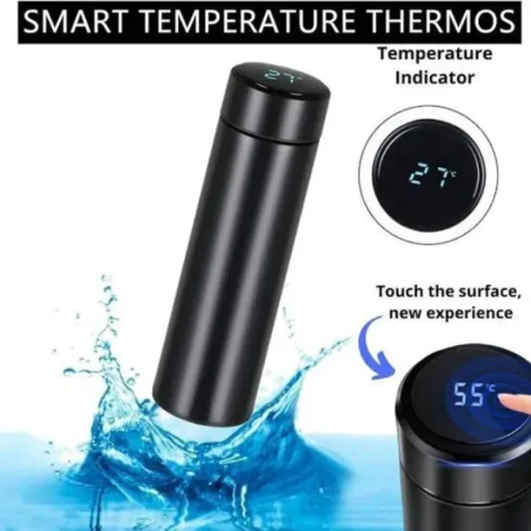 DIGITAL WATER FLASK BLACK