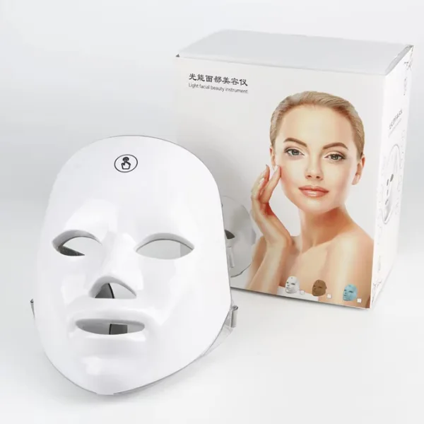 WIRELESS TOUCH SENSOR 7 COLOUR LED LIGHT THERAPY FACE BEAUTY MASK