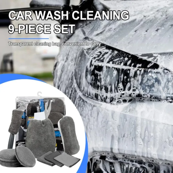 9 PCS CAR WASH CLEANING SET