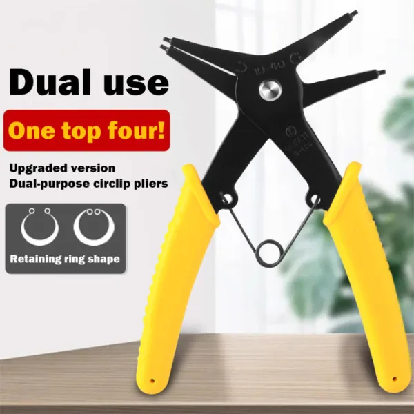 2 In 1 Circlip Pliers 7inch Rings Snap Inside and Outside Brace | 47674