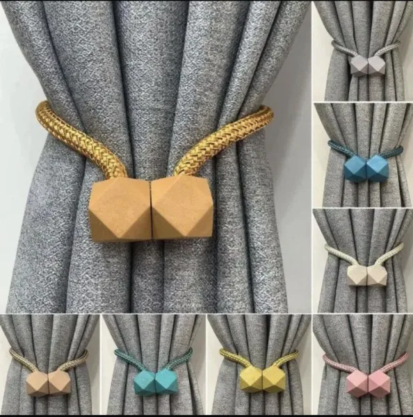 2 pcs Curtains Accessories Curtain Tieback Multifaceted Ball Magnetic Curtains Buckle Tie Backs Show | 494