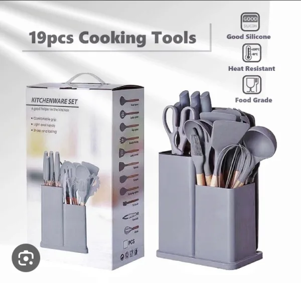 SILICON SPOON & KNIFE SET 19 PCS