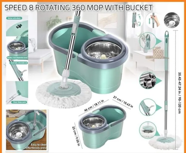 360 ROTATING MOP WITH BUCKET